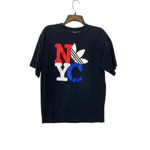 Adidas Men's NYC Trefoil Black Graphic Short Sleeve T-Shirt Size S NWOT